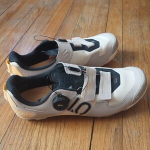 adidas White and Black Athletic Cycling Shoes